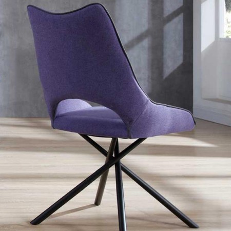 chaises pivotantes Gloria violet