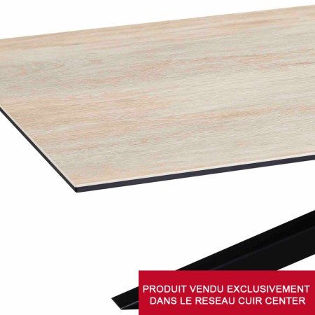 Table basse NAPPA detail plateau céramique wood