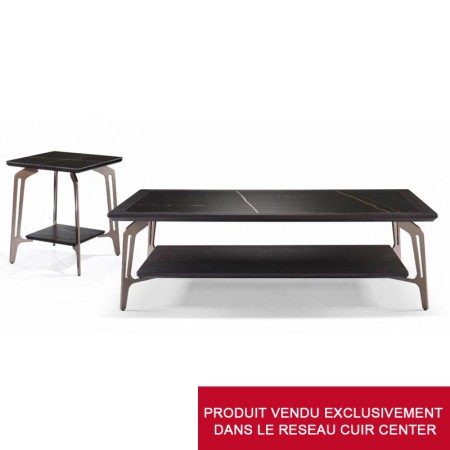 Table basse OPERA ceramique Jade noir-or gamme