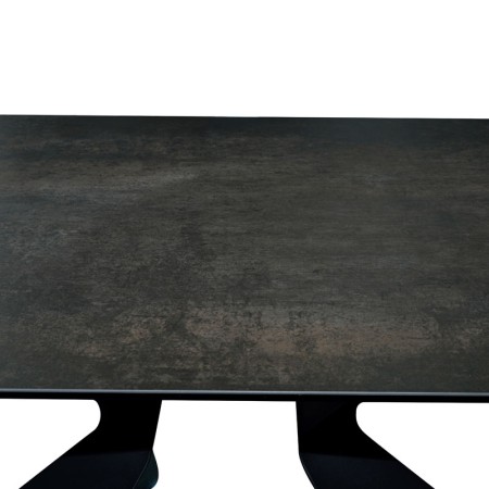 Table repas TESSA corten detail céramique