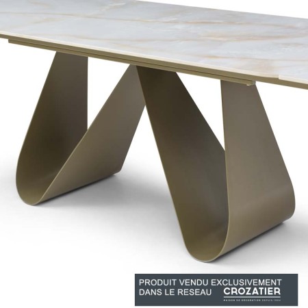 Table repas ALESSIA champagne Afuhanyu detail pied