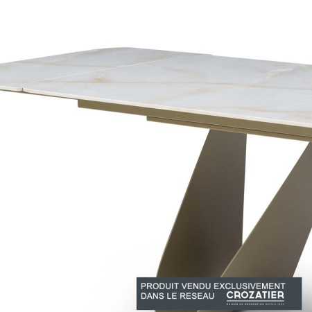 Table repas ALESSIA champagne Afuhanyu detail rallonge