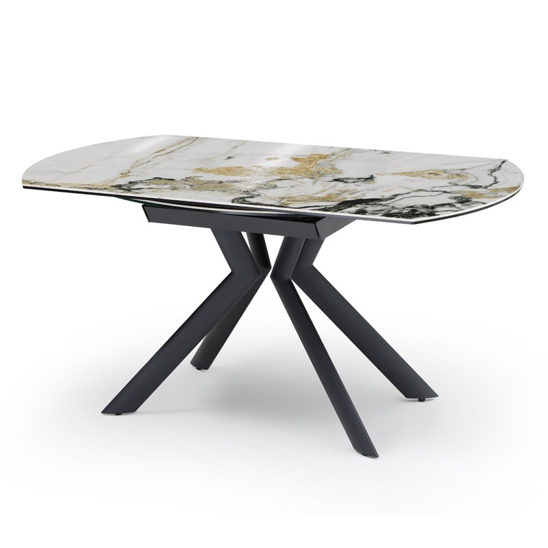 Table repas SOFIA 1500 ronde Cold Jade fermée