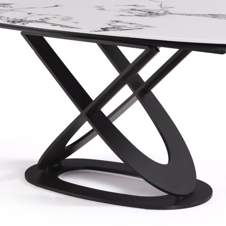 Table repas LAETITIA detail pied en U céramique Yunshan