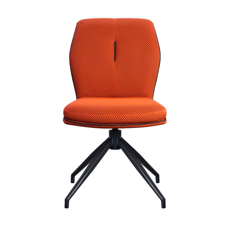 chaise pivotante NINA tissu rouge