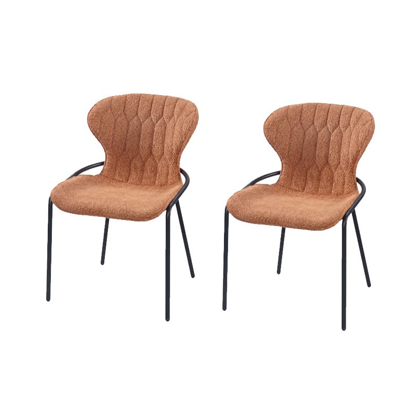 Lot de 2 chaises NATALIA tissu Terracotta