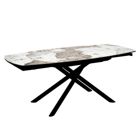 Table repas Gloria ceramique Pandora vue profil ouverte