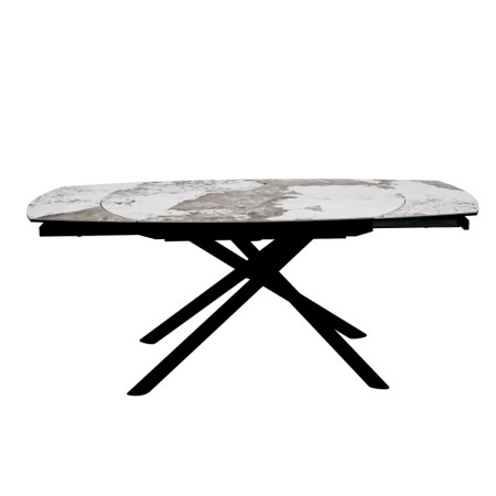 Table repas Gloria ceramique Pandora vue face ouverte