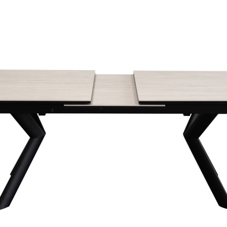 table repas nina ceramique travertin detail mecanisme rallonge