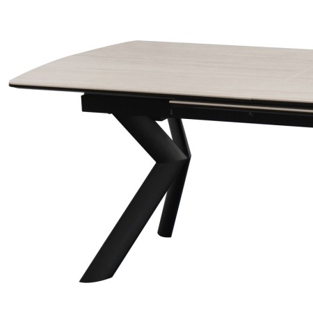 table repas nina ceramique travertin detail pied