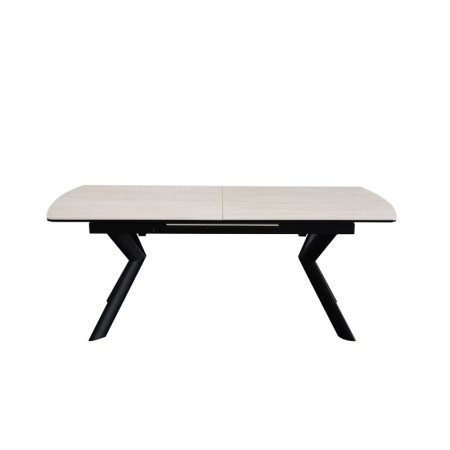 table repas nina ceramique travertin fermée profil