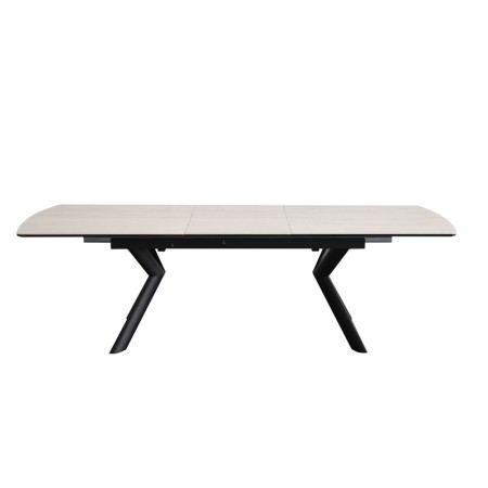 table repas nina ceramique travertin ouverte