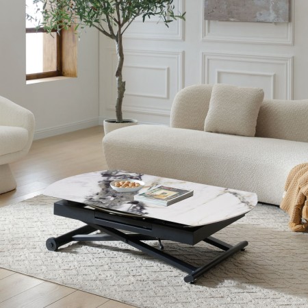 table relevable stand-up cold jade basse dans salon