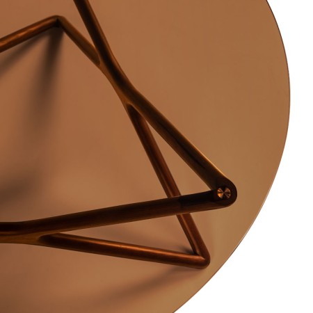 Table Basse MELODIE bois verre sepia trensparence sepia