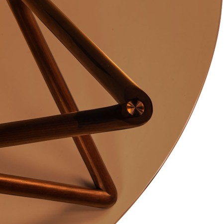 Table Basse MELODIE bois verre sepia detail verre