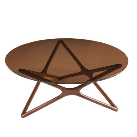 Table Basse MELODIE bois verre sepia 1
