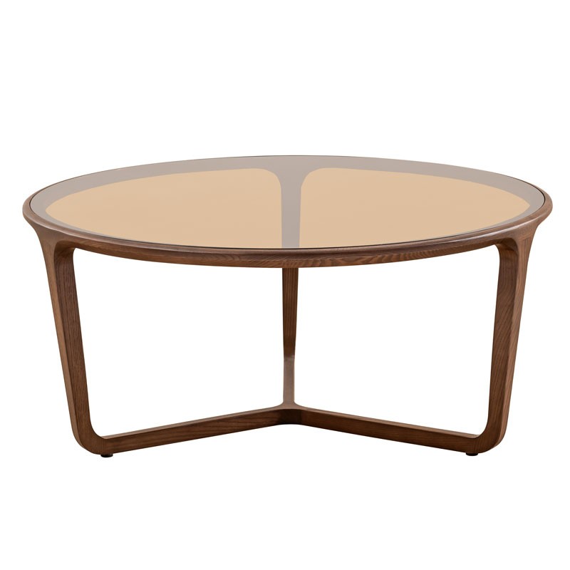 Table Basse SYMPHONIE GM bois verre sepia