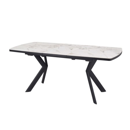 Table repas ANGELINA ceramique cold jade ouverte