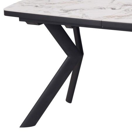 Table repas ANGELINA ceramique cold jade detail pied