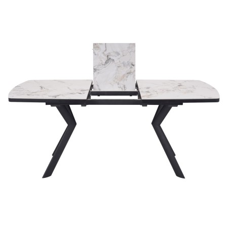 Table repas ANGELINA ceramique cold jade rallonge