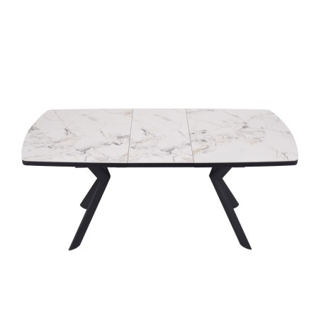 Table repas ANGELINA ceramique cold jade vue haute