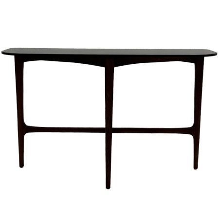 Console SYMPHONIE bois verre sepia vue face