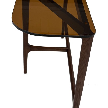 Console SYMPHONIE detail verre montant bois