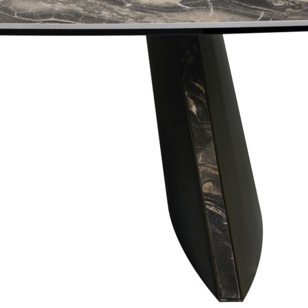 table basse tina ceramique vulcano zoom pied bronze