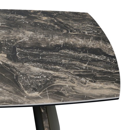 table basse tina ceramique vulcano pied bronze detail angle