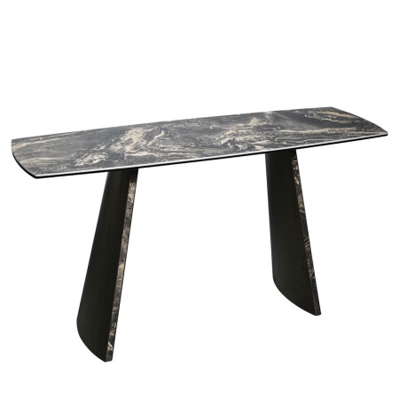 console tina ceramique vulcano pied bronze vue 3 4