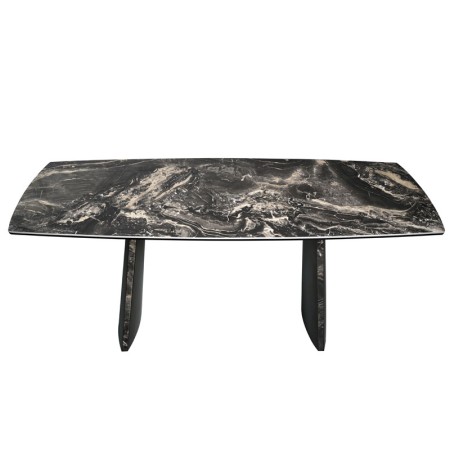 console tina ceramique vulcano pied bronze vue haute