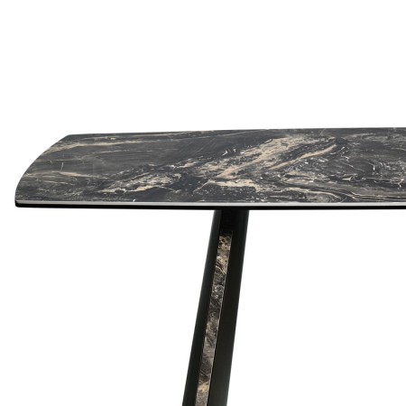 console tina ceramique vulcano pied bronze detail vue face