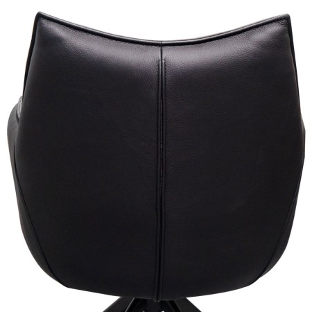 chaise pivotante tina cuir Noir detail dos