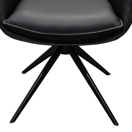 chaise pivotante tina cuir Noir detail pied