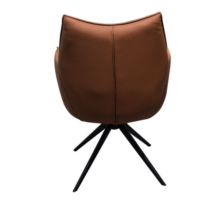 chaise pivotante tina cuir fauve dos