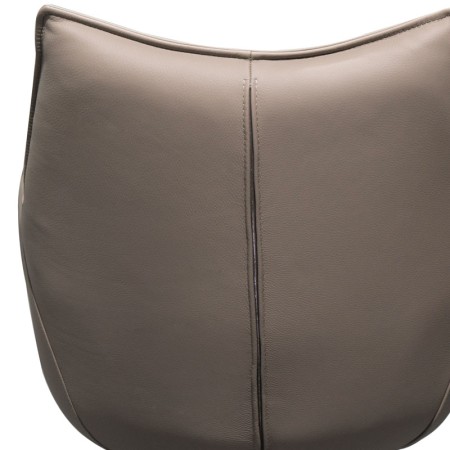 chaise pivotante tina cuir gris detail dos