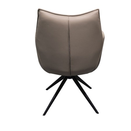 chaise pivotante tina cuir gris dos