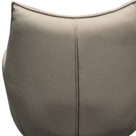 chaise pivotante tina cuir blanc detail dos