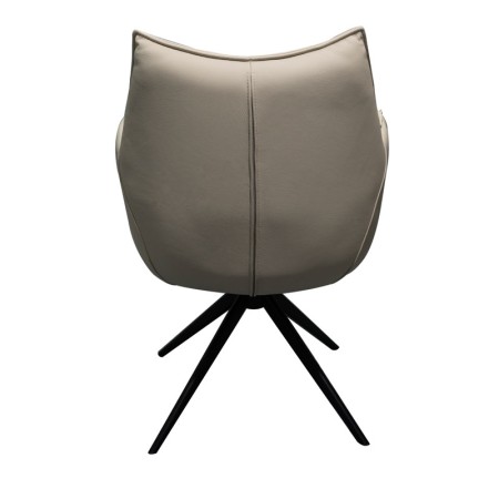chaise pivotante tina cuir blanc dos