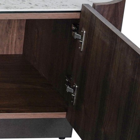 meuble TV  EVA bois plateau ceramique detail charniere porte droite