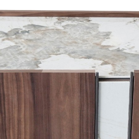 Buffet eva detail porte bois plateau ceramique
