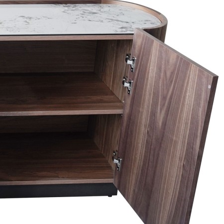Buffet  EVA bois plateau ceramique detail porte droite