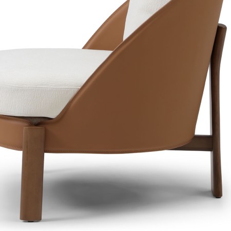 fauteuil COCOON coque pvc blanc structure