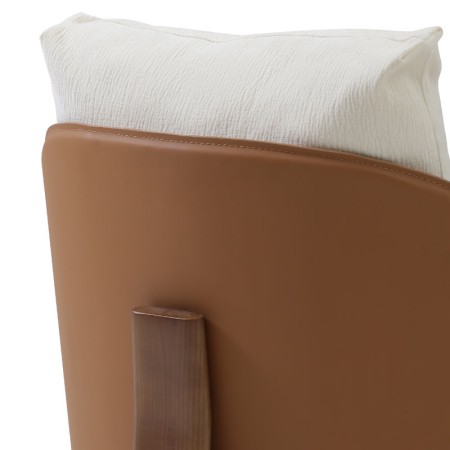 fauteuil COCOON coque pvc blanc zoom dos