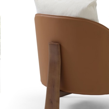 fauteuil COCOON coque pvc blanc vue dos