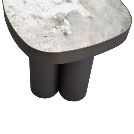 Coin canape BAHIA pied bronze ceramique pandora zoom vue dessu