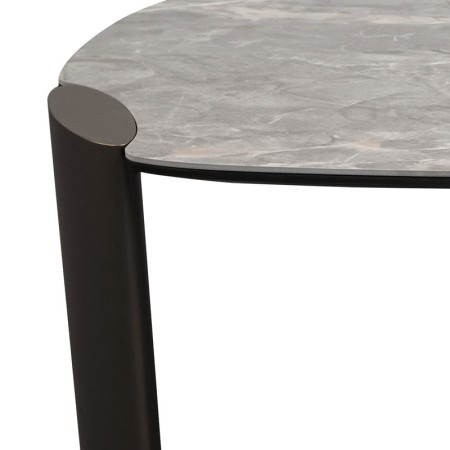 table basses ajactio gm detail  pied bronze plateau ceramique silver detail
