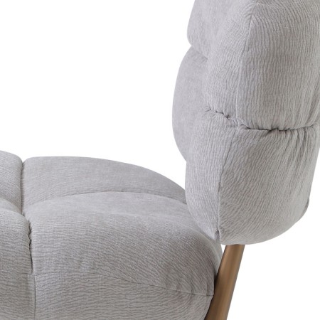fauteuil nuage tissu gris CHESTER detail assise