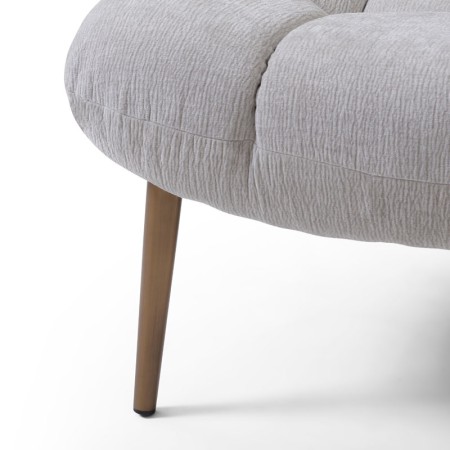 fauteuil nuage tissu gris bois CHESTER detail pied