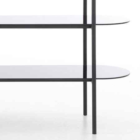 étagère galerie noire zoom etagere verre
